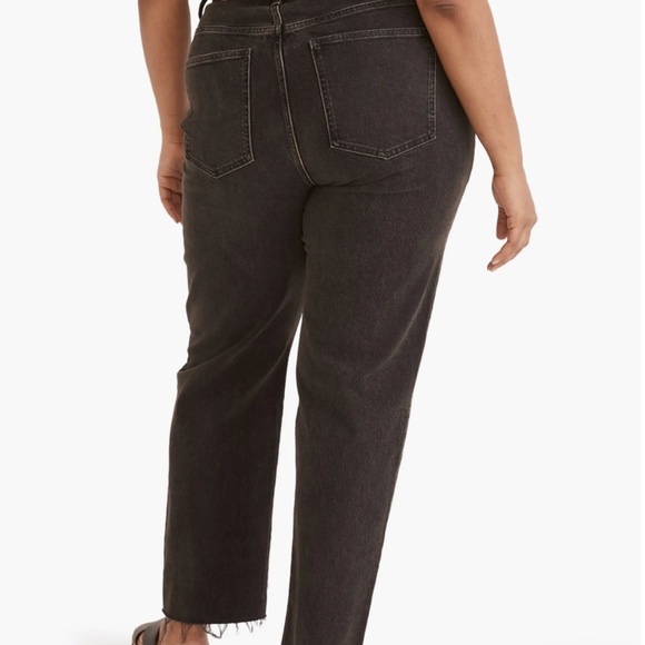 Black Curvy Perfect Vintage Straight Jean Madewell - Picture 3 of 8
